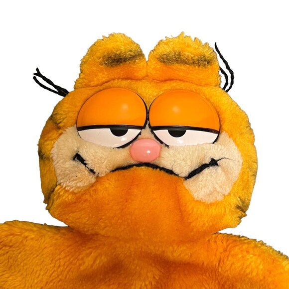 Vintage Fun Farm 1981 Garfield Fat Orange Cat Plush Hand Puppet 11" Pretend Play - Picture 2 of 8